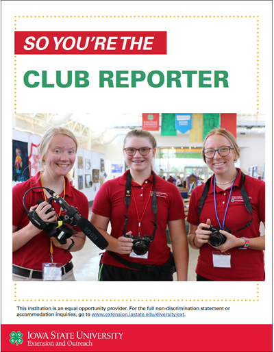So You're the Club Reporter
