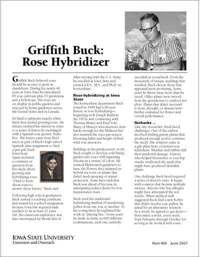 Griffith Buck: Rose Hybridizer