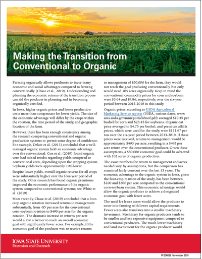 Making the Transition from Conventional to Organic