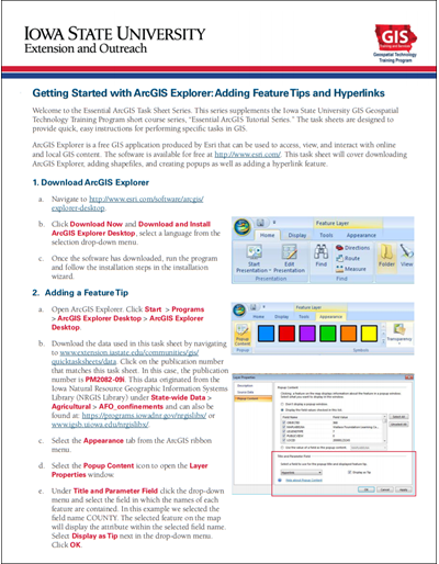 Getting Started With Arcgis Explorer Adding Feature Tips And Hyperlinks