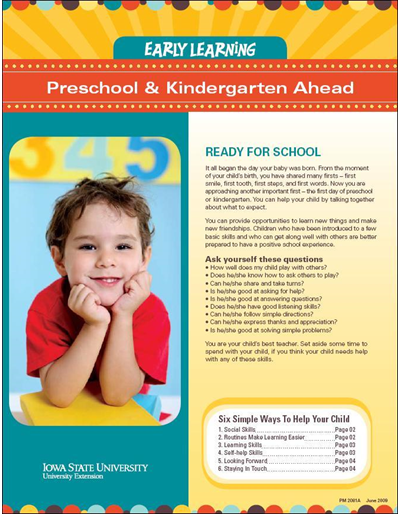 Preschool & Kindergarten Ahead -- Early Learning