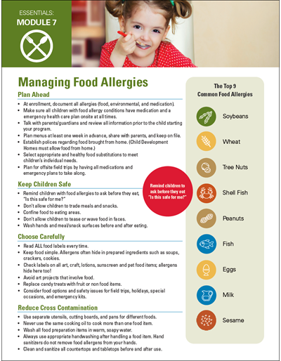 Managing Food Allergies - Essentials Child Care