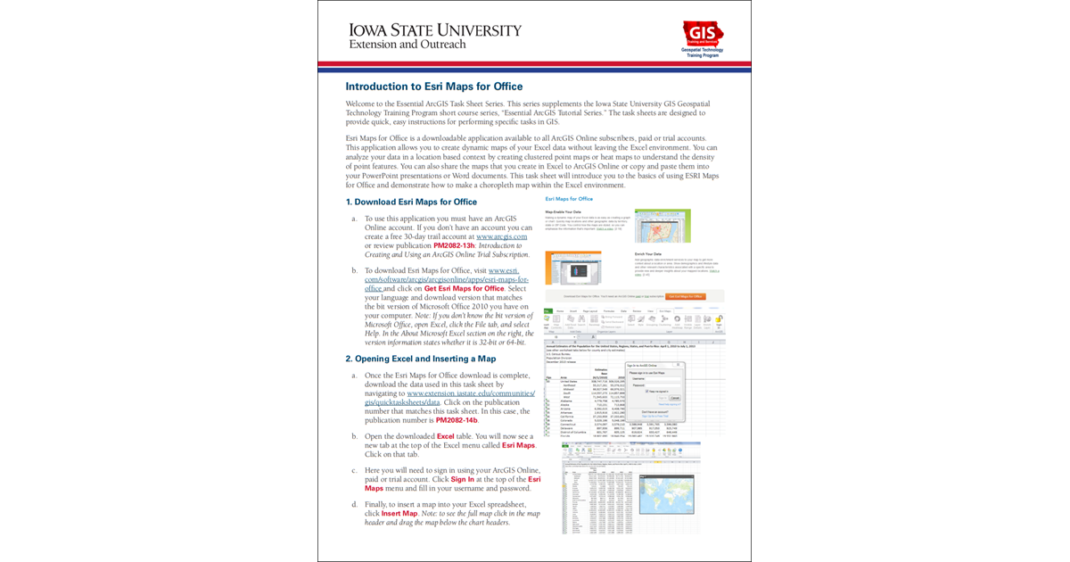 Introduction to Esri Maps for Office