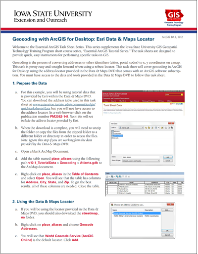 Geocoding With Arcgis For Desktop Esri Data And Maps Locator 7743