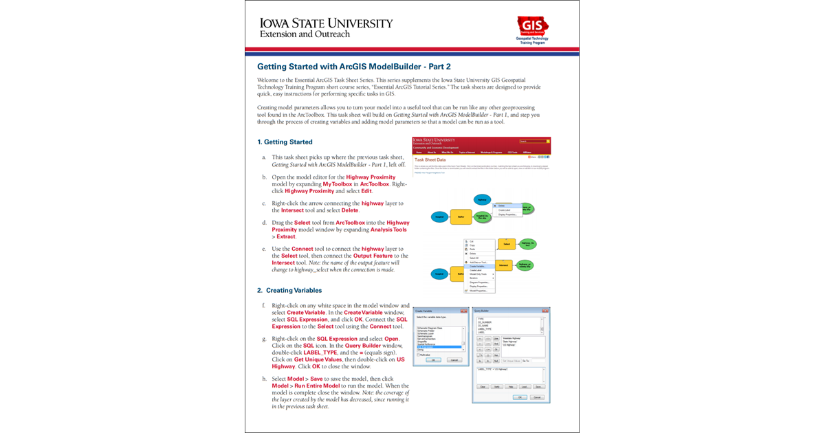 Getting Started with ArcGIS Model Builder - Part 2