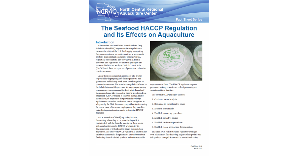 Fish Processors Need to Follow HACCP Rules