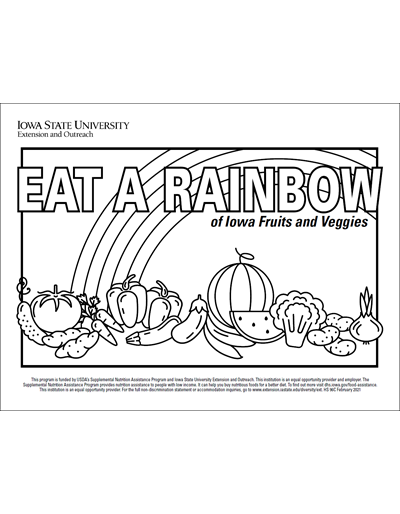 Eat a Rainbow Coloring Page