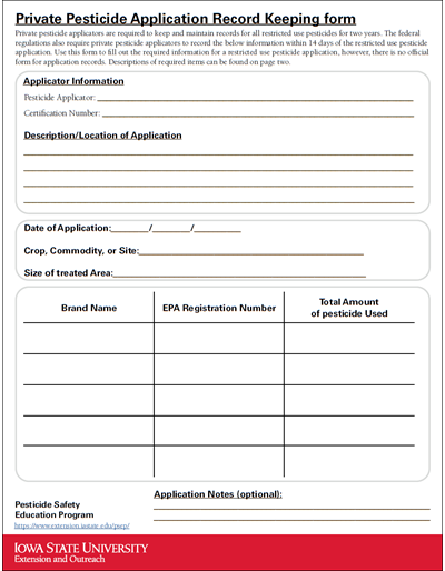 Pesticide Record Keeping Template - Prntbl.concejomunicipaldechinu.gov.co