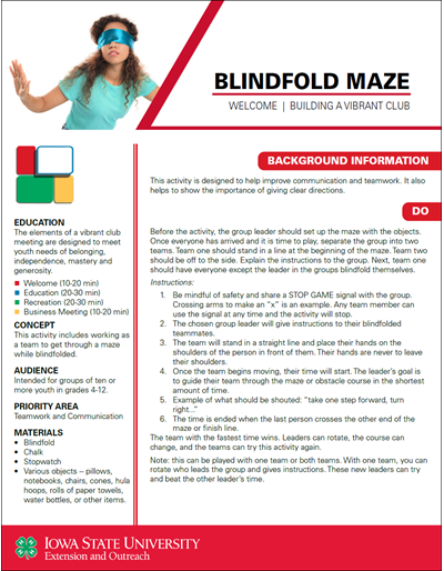 Blindfold Maze -- Vibrant Clubs