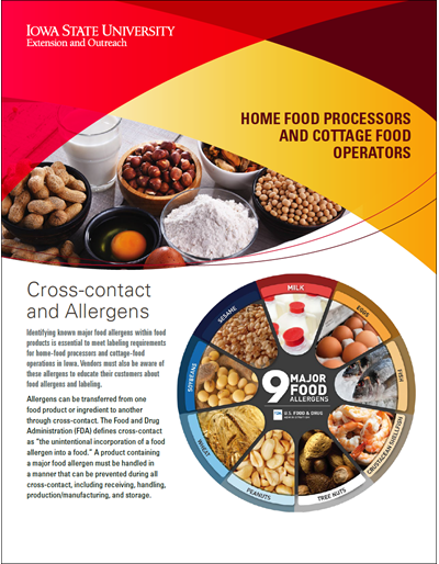 Cross-contact and Allergens - Home Food Processors and Cottage Food Operators