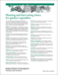 Planting and Harvesting Times for Garden Vegetables