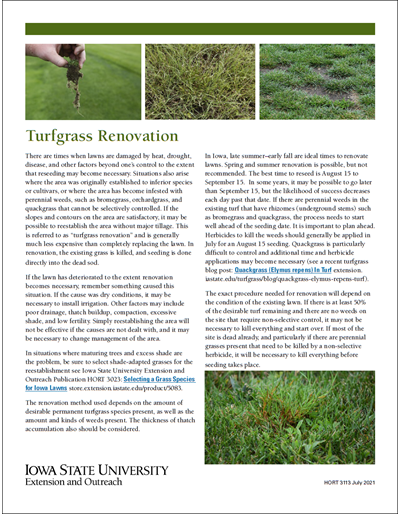 Turfgrass Renovation