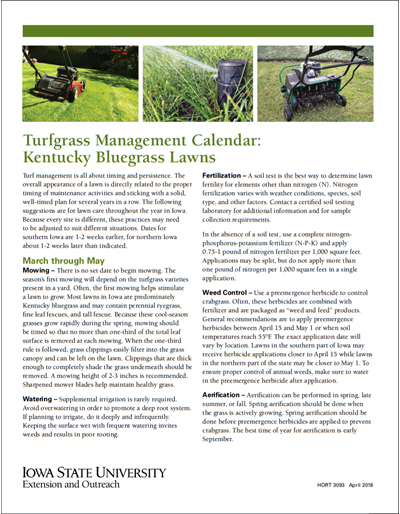 lawn maintenance calendar