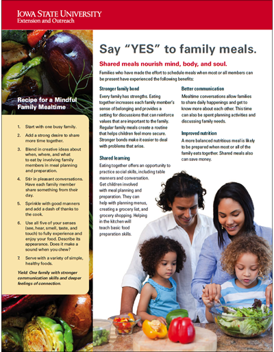 Say 'YES' to Family Meals