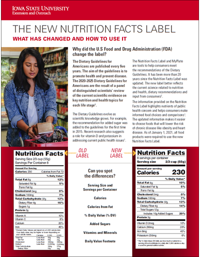 The New Nutrition Facts Label